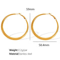Retro exaggerated large circle hollow earrings