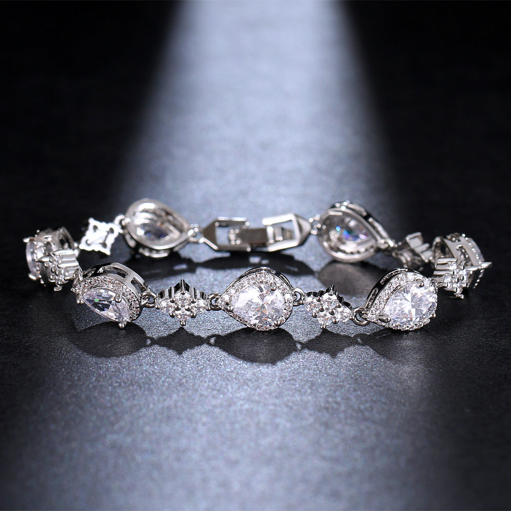 Drop Shape Zircon Bracelet Women's Jewelry