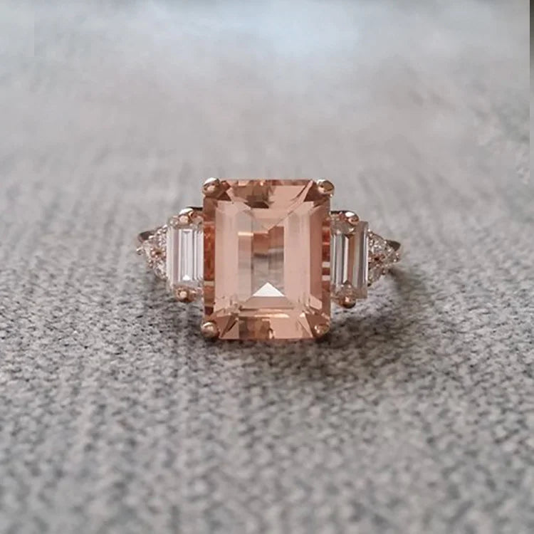 925 Sterling Silver Diamond Ring Romantic Women Engagement Wedding Festival Ring