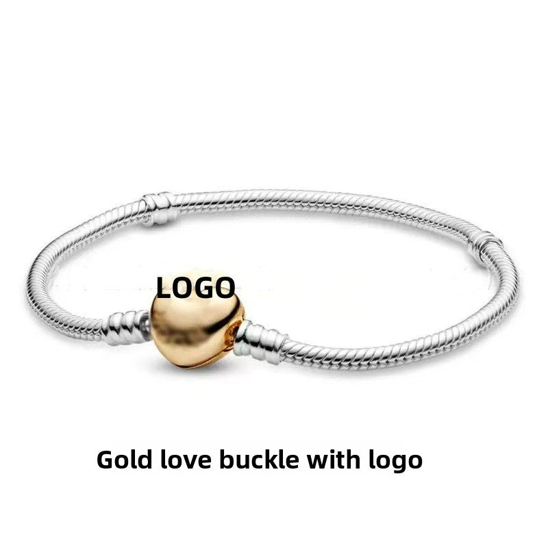 Pandora Style Snake Bone Chain Bracelet