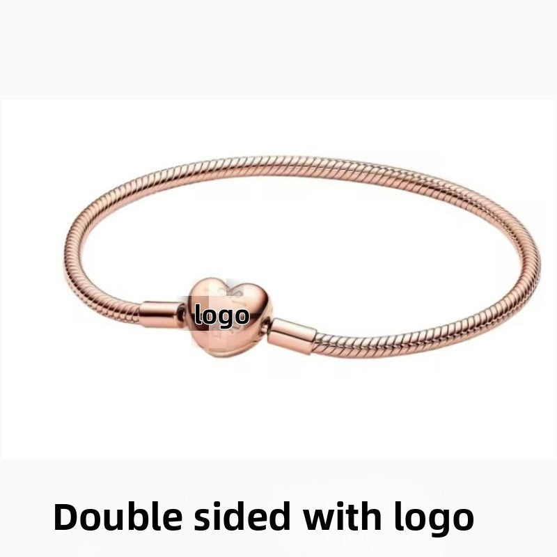 Pandora Style Snake Bone Chain Bracelet