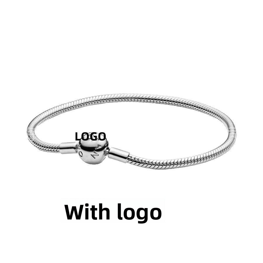 Pandora Style Snake Bone Chain Bracelet