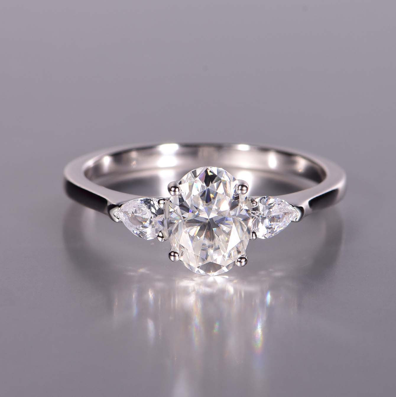 S925 Silver Moissanite Ring Women's