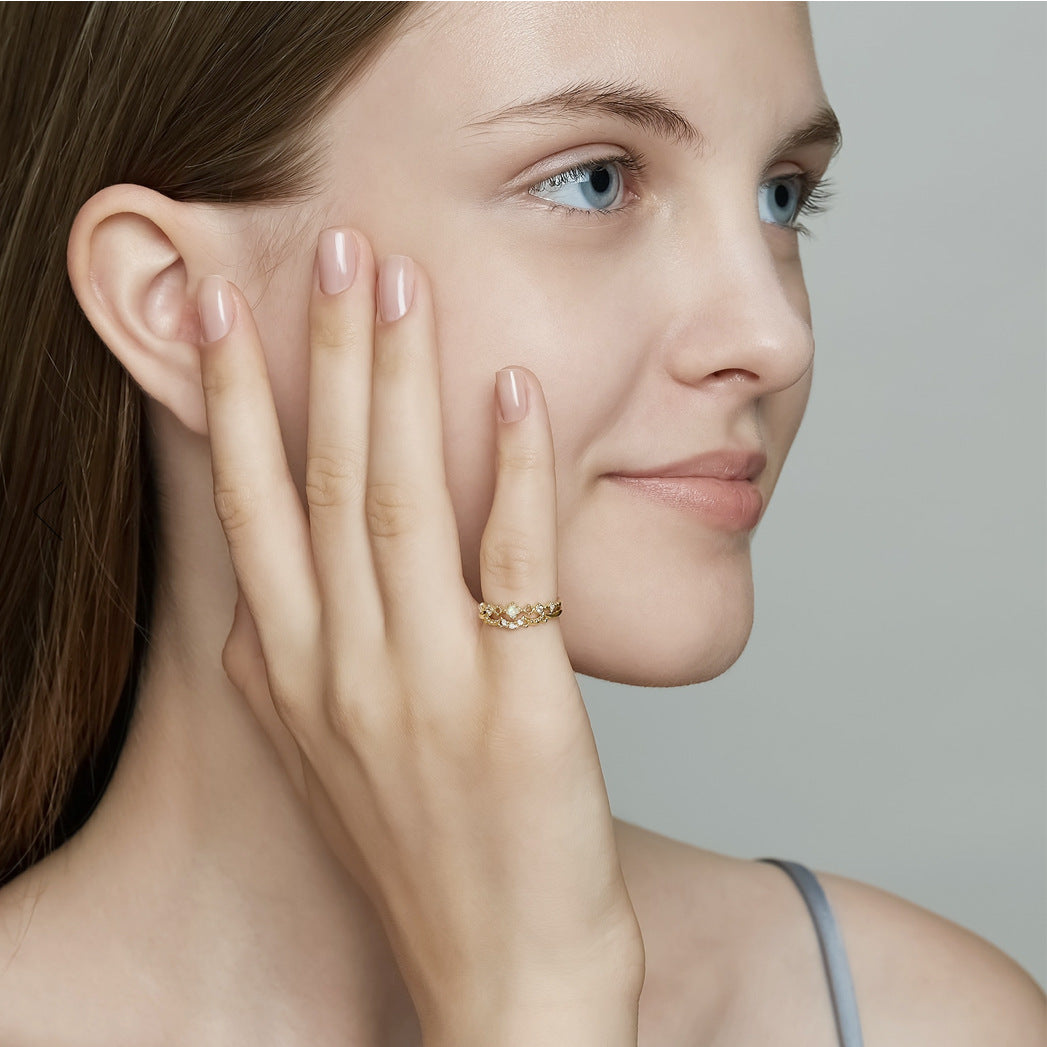 Vintage Stackable Silver Opal Ring