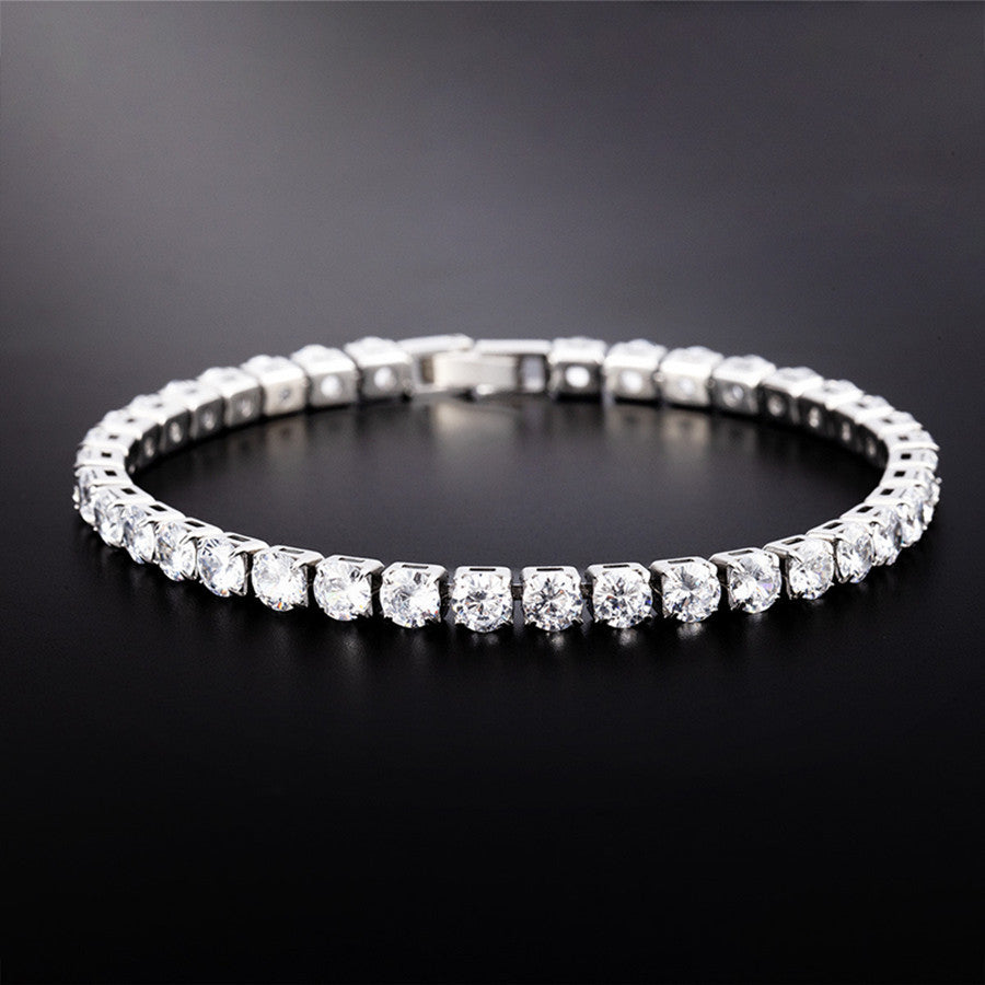 925 Silver Moissanite Tennis Chain Bracelet Necklace