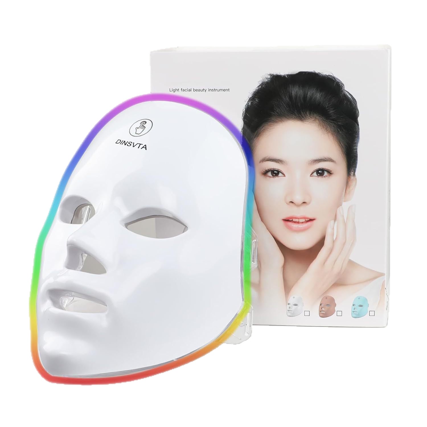 Rechargeable Phototherapy Facial Mask with Red Blue Light